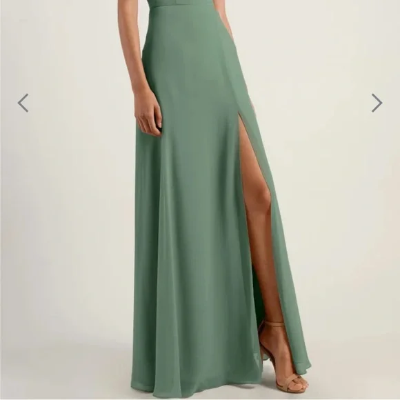 Jenny Yoo Priya dress (Eucalyptus) - Picture 3 of 5